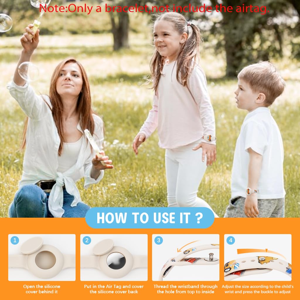 ZORBES® Kids Air Tag Bracelet Combo – Cartoon Shark & Silicone Bands, Adjustable 9 Inch, Waterproof, Anti-Lost Full Cover for AirTag, DIY Crafts, Journaling, School, Blue & White ZORBES® Kids Air Tag Bracelet Combo – Cartoon Shark & Silicone Bands, Adjustable 9 Inch, Waterproof, Anti-Lost Full Cover for AirTag, DIY Crafts, Journaling, School, Blue & White